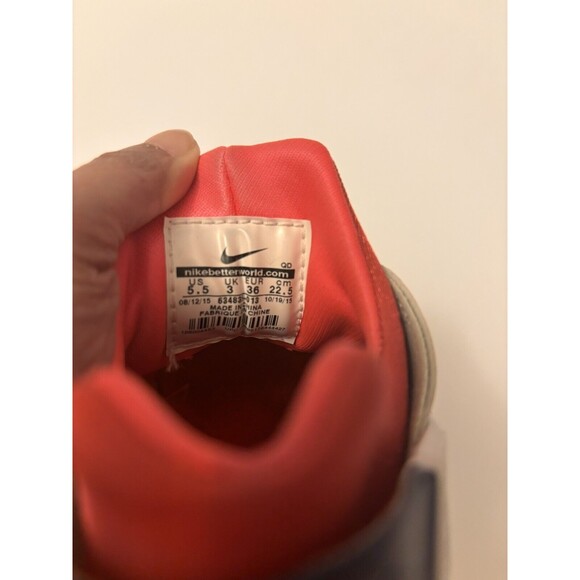 Nike Huarache Womens Athletic Running Shoes Silver/Orange Size 5.5 - Picture 8 of 8